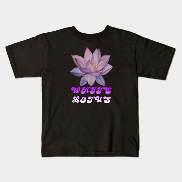 white lotus Kids T-Shirt by ZIID ETERNITY